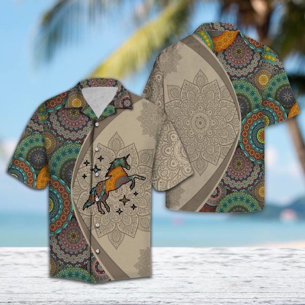 Unicorn Mandala Hawaii Shirt, Summer Shirt For Men and Women Jezsport.com