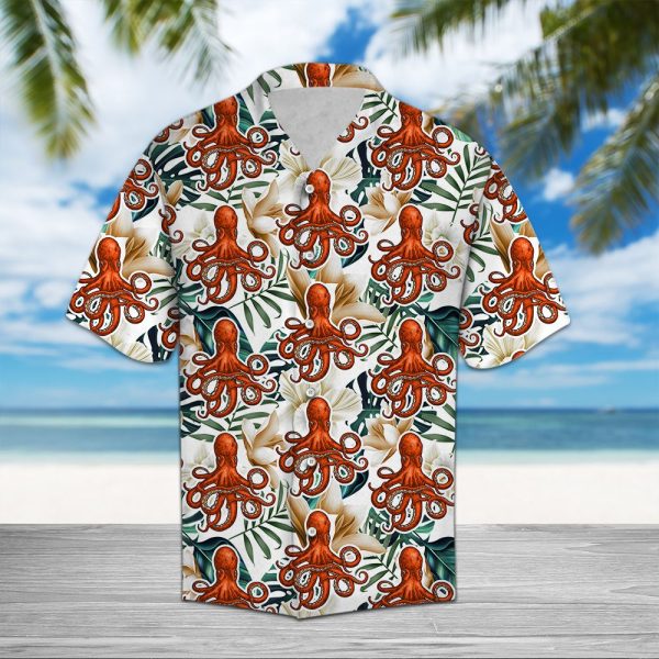 Octopus Flower Tropical Hawaii Shirt, Summer Shirt For Men and Women Jezsport.com