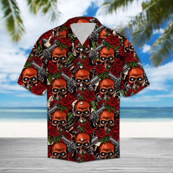 Skull Rose Hawaii Shirt, Summer Shirt For Men and Women Jezsport.com