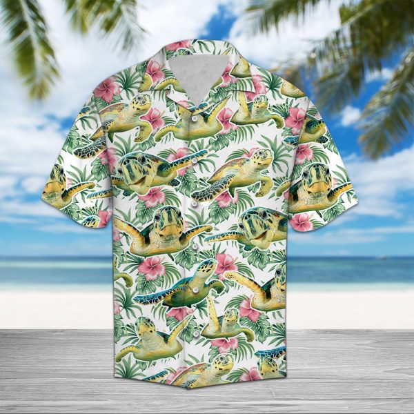 Turtle Flower Tropical Hawaii Shirt, Summer Shirt For Men and Women Jezsport.com