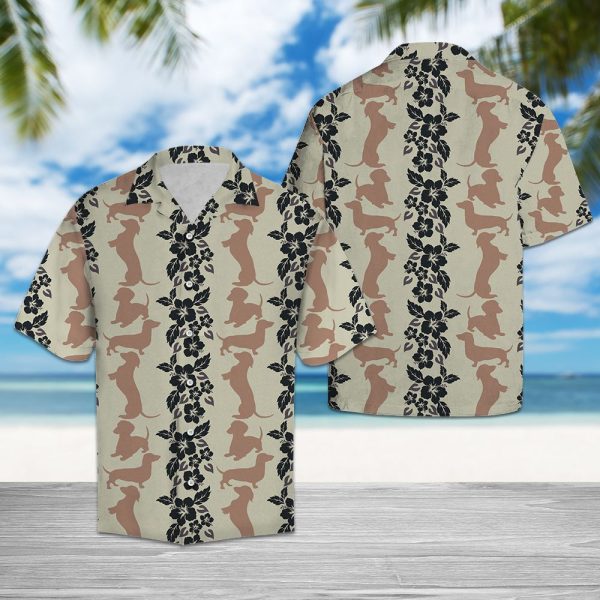 Dachshund Pattern Hawaii Shirt, Summer Shirt For Men and Women Jezsport.com