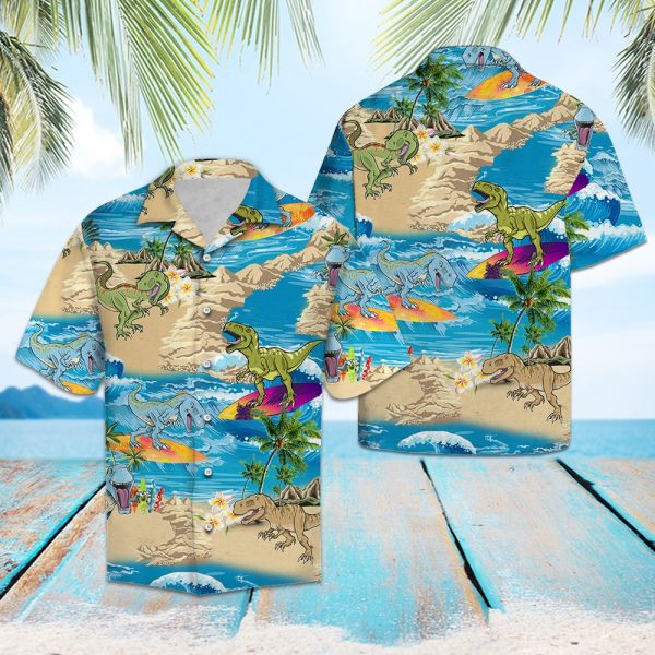 Dinosaur Summer Vacation Hawaii Shirt, Summer Shirt For Men and Women Jezsport.com