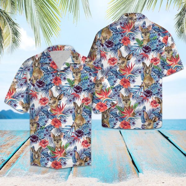 Kangaroo Hibiscus Flower Hawaii Shirt, Summer Shirt For Men and Women Jezsport.com