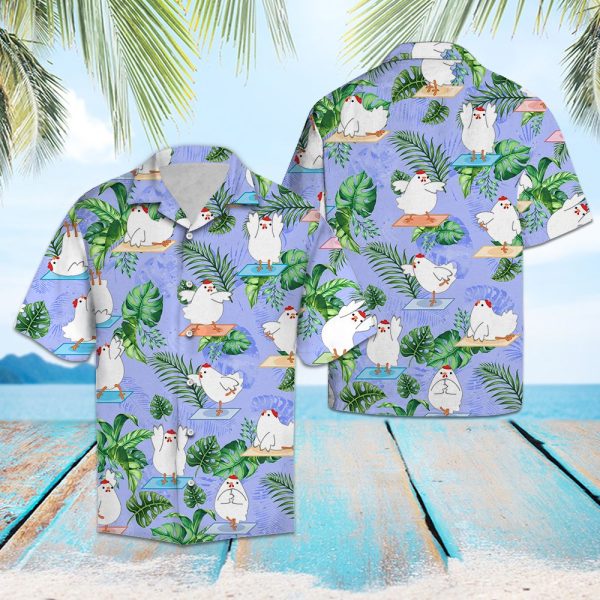 Chicken Yoga Hawaii Shirt, Summer Shirt For Men and Women Jezsport.com