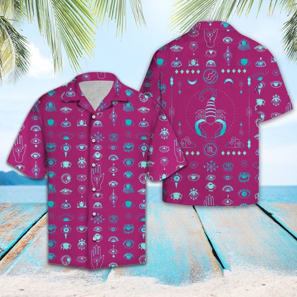 Pink Scorpio Hawaii Shirt, Summer Shirt For Men and Women Jezsport.com