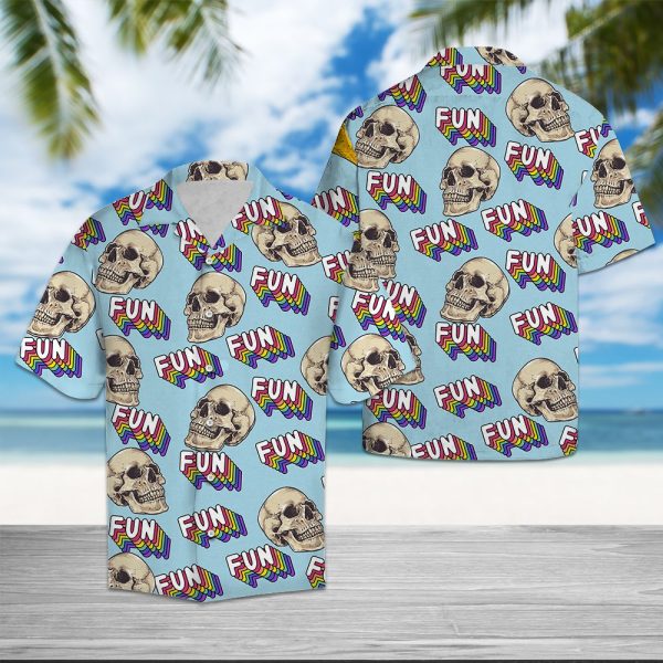 Skull Fun Summer Hawaii Shirt, Summer Shirt For Men and Women Jezsport.com