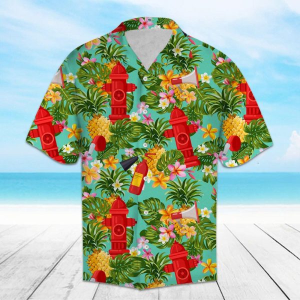 Tropical Pineapple Firefighter Hawaii Shirt, Summer Shirt For Men and Women Jezsport.com