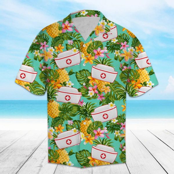 Tropical Pineapple Nurse Hawaii Shirt, Summer Shirt For Men and Women Jezsport.com