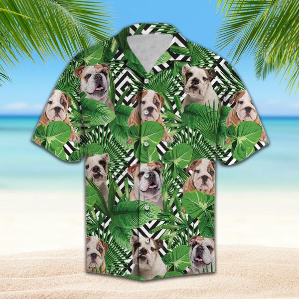 Summer Exotic Jungle Tropical Bulldog Hawaii Shirt, Summer Shirt For Men and Women Jezsport.com