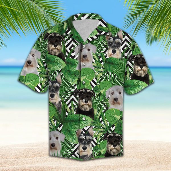 Summer Exotic Jungle Tropical Miniature Schnauzer Hawaii Shirt, Summer Shirt For Men and Women Jezsport.com