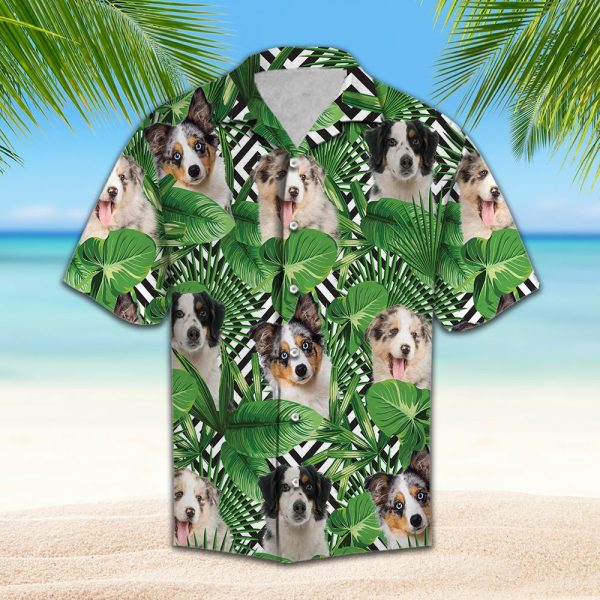 Summer Exotic Jungle Tropical Miniature Australian Shepherd Hawaii Shirt, Summer Shirt For Men and Women Jezsport.com