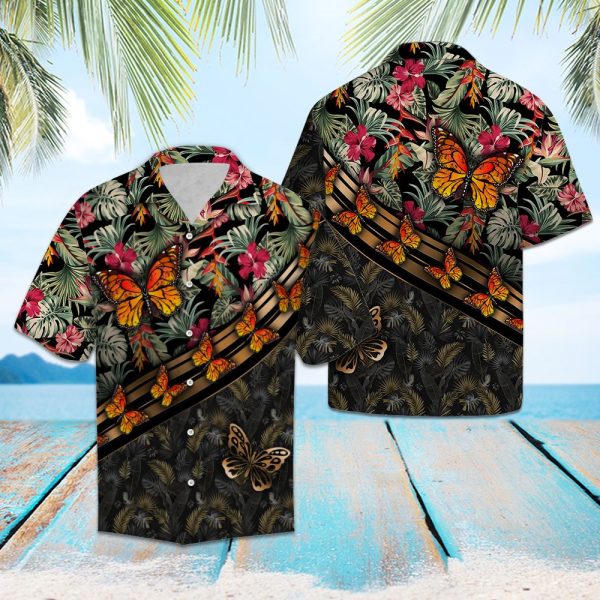 Butterfly Floral Hawaii Shirt, Summer Shirt For Men and Women Jezsport.com