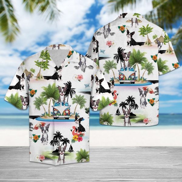 Boston Terrier Vacation Hawaii Shirt, Summer Shirt For Men and Women Jezsport.com