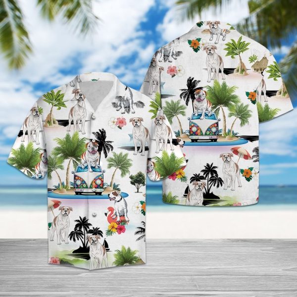 American Bulldog Vacation Hawaii Shirt, Summer Shirt For Men and Women Jezsport.com