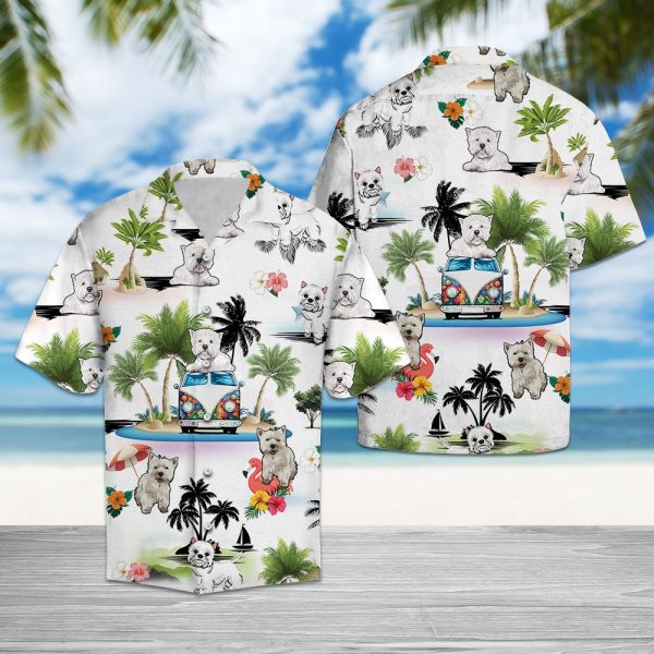 West Highland White Terrier Vacation Hawaii Shirt, Summer Shirt For Men and Women Jezsport.com