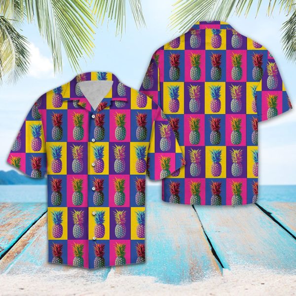 Colorful Pineapple Hawaii Shirt, Summer Shirt For Men and Women Jezsport.com