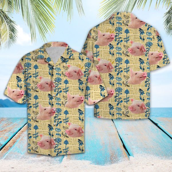 Pig Floral Hawaiian Shirt, Summer Shirt For Men and Women Jezsport.com