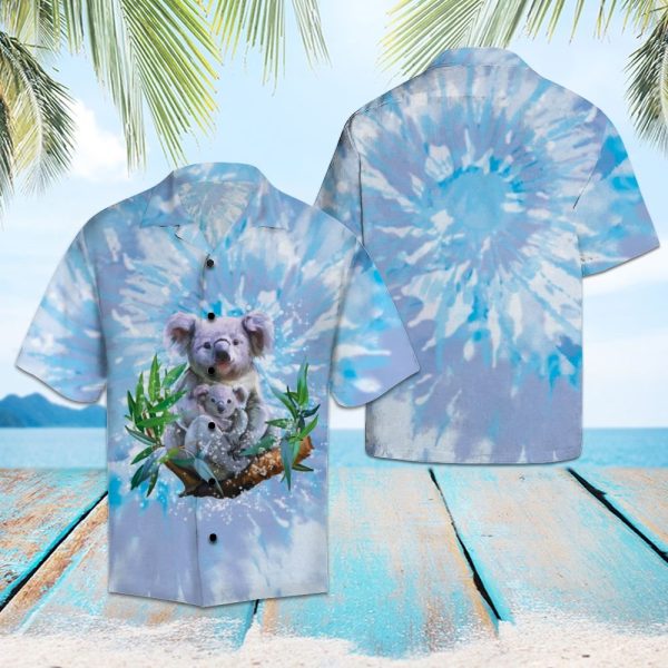 Koala Blue Tie Dye Hawaii Shirt, Summer Shirt For Men and Women Jezsport.com