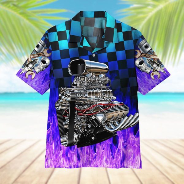 3D Purple Fire Hot Rod Hawaii Shirt, Summer Shirt For Men and Women Jezsport.com