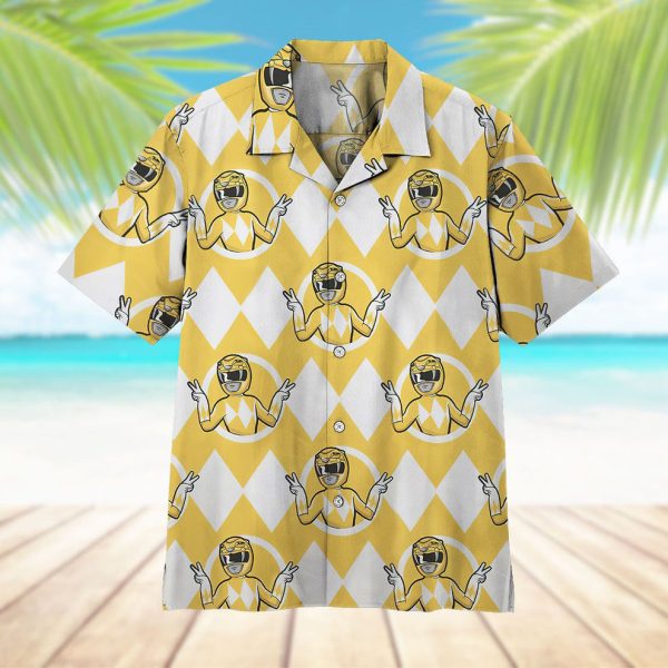 3D Mighty Morphin Power Rangers Yellow Ranger Hawaii Shirt, Summer Shirt For Men and Women Jezsport.com