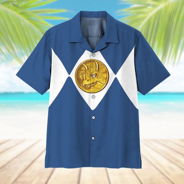 3D Mighty Morphin Power Rangers Blue Ranger Hawaii Shirt, Summer Shirt For Men and Women Jezsport.com