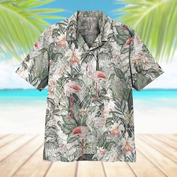 3D Flamingos Tropical Jungle Hawaii Shirt, Summer Shirt For Men and Women Jezsport.com