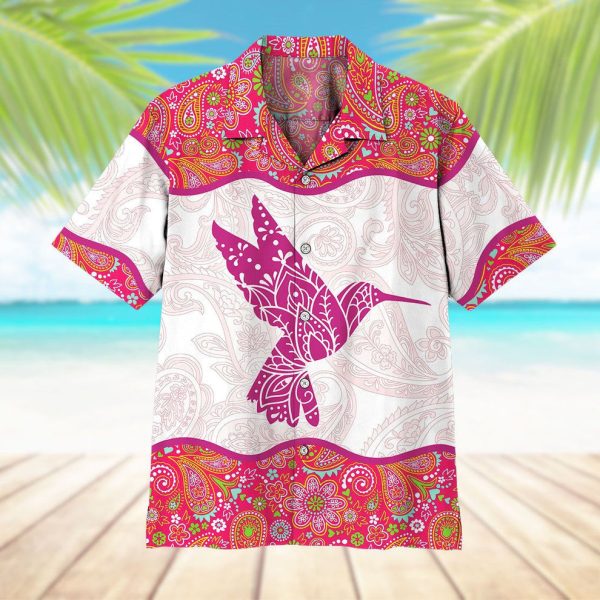 3D Pink Paisley Hummingbird Hawaii Shirt, Summer Shirt For Men and Women Jezsport.com