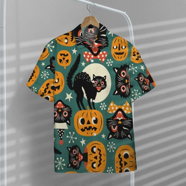 3D Halloween Black Cats Hawaiian Shirt, Summer Shirt For Men and Women Jezsport.com