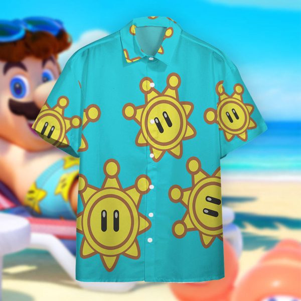 3D Mario Sunshine Hawaii Shirt, Summer Shirt For Men and Women Jezsport.com