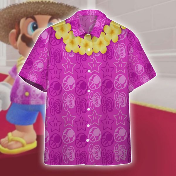 3D Mario Resort Outfit Purple Hawaii Shirt, Summer Shirt For Men and Women Jezsport.com