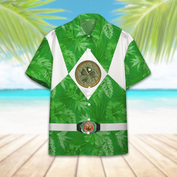 Movie Mighty Morphin Green Power Rangers Tropical St Patrick's Day Hawaii, Summer Shirt For Men and Women Jezsport.com