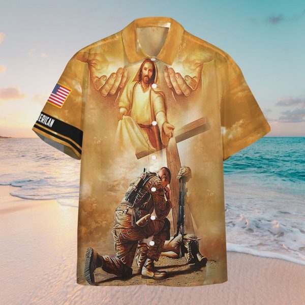 3D US Veteran Jesus Hawaiian Shirt, Summer Shirt For Men and Women Jezsport.com