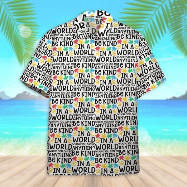 3D Be Kind Autism Multicolor Puzzle Hawaiian Shirt, Summer Shirt For Men and Women Jezsport.com