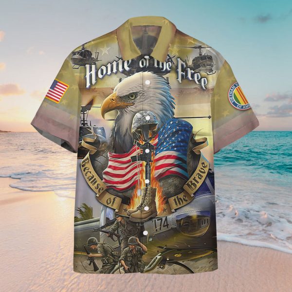 3D Vietnam Veteran Home Of The Free Hawaiian Shirt, Summer Shirt For Men and Women Jezsport.com