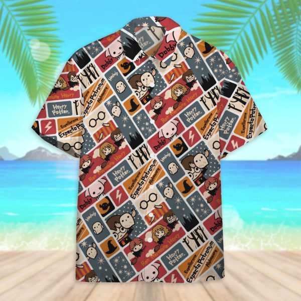 3D H.P Cute Chibi Characters Hawaiian Shirt, Summer Shirt For Men and Women Jezsport.com