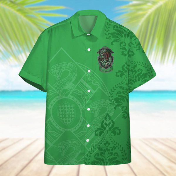 3D H.P Slytherin Summer Vibe Hawaiian Shirt, Summer Shirt For Men and Women Jezsport.com