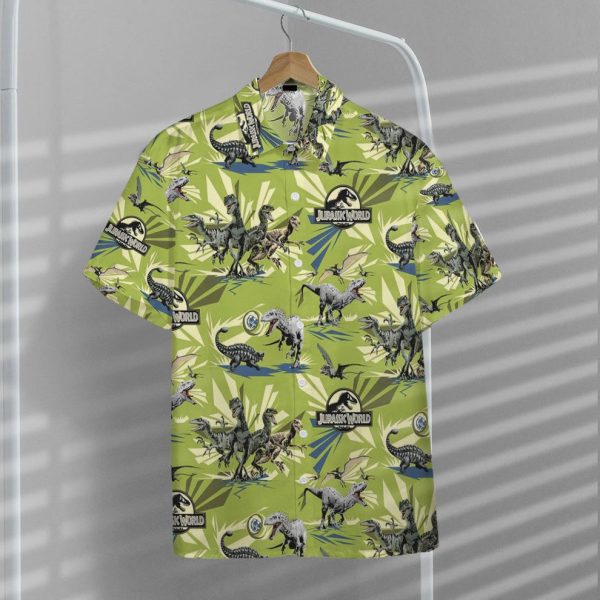 3D J.P Jungle Rules Dinosaur Hawaiian Shirt, Summer Shirt For Men and Women Jezsport.com