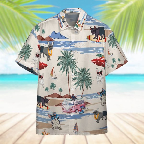 3D French Bulldog Summer Beach Retro Hawaiian Shirt, Summer Shirt For Men and Women Jezsport.com