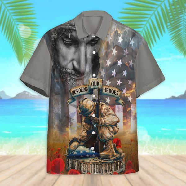 3D Memorial Day Remember Their Sacrifice Veteran Hawaiian Shirt, Summer Shirt For Men and Women Jezsport.com