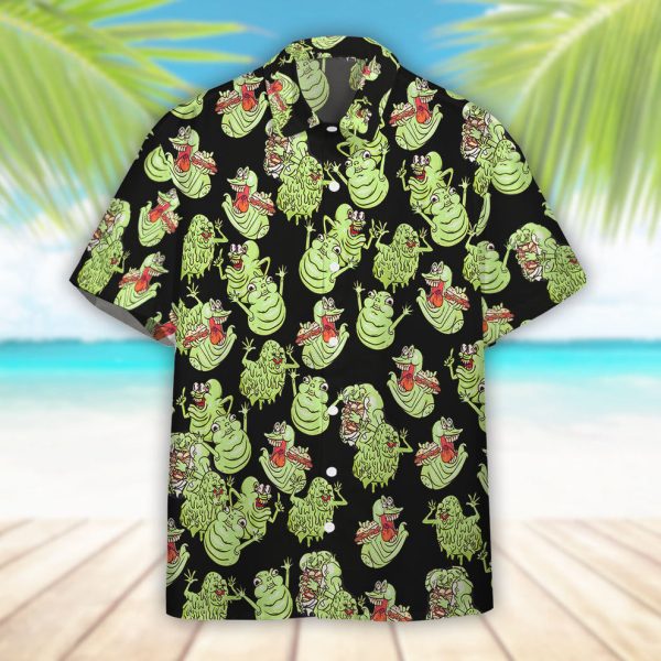 3D Ghostbusters Green Slimer Hawaiian Shirt, Summer Shirt For Men and Women Jezsport.com