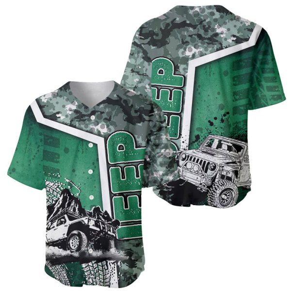 Jeep Camo Style Off-Road Baseball Jersey For Men and Women Jezsport.com