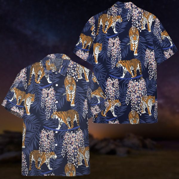 3D Siberian Tiger Tropical Hawaii Shirt, Summer Shirt For Men and Women Jezsport.com