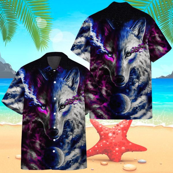 3D Fantasy Wolf Hawaii Shirt, Summer Shirt For Men and Women Jezsport.com