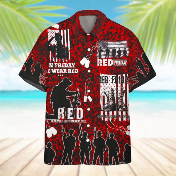 3D RED Friday Veteran Hawaii Shirt, Summer Shirt For Men and Women Jezsport.com