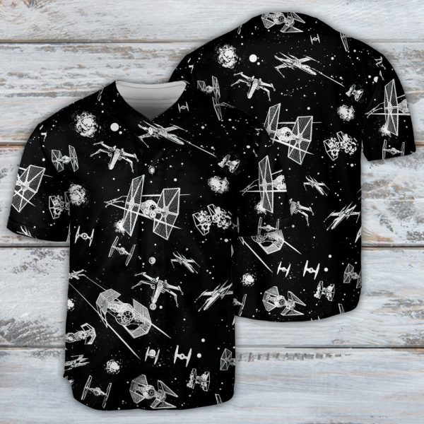 Star Wars Spacecraft Pattern Baseball Jersey For Men and Women Jezsport.com