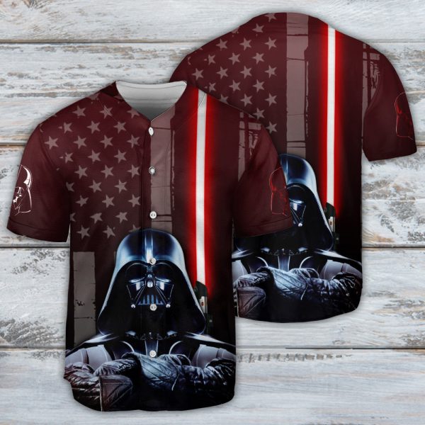 Star Wars Darth Vader American Flag Baseball Jersey For Men and Women Jezsport.com