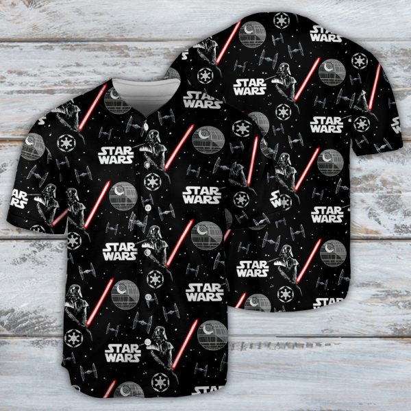 Star Wars Darth Vader With Light Saber Baseball Jersey For Men and Women Jezsport.com