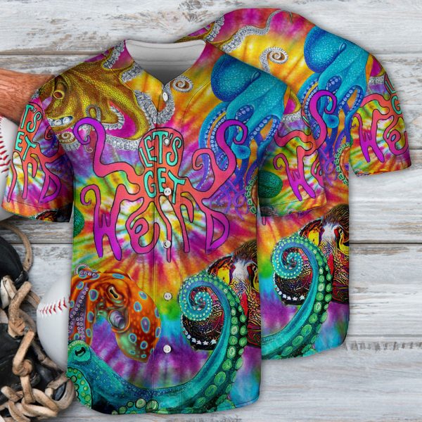 Octopus Hippie Let's Get Werd Baseball Jersey For Men and Women Jezsport.com