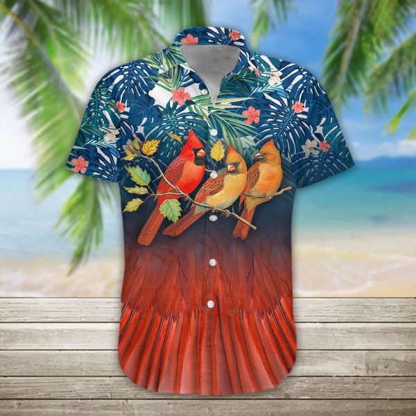 3D Cardinal Bird Hawaii Shirt, Summer Shirt For Men and Women Jezsport.com