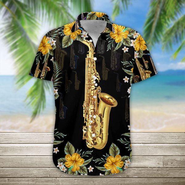 3D Saxophone Hawaii Shirt, Summer Shirt For Men and Women Jezsport.com